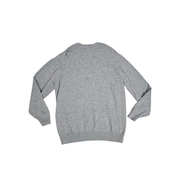 L.L. Bean Knit Wool Blend V-Neck Sweater Grey Size XX-Large Tall - Picture 2 of 4